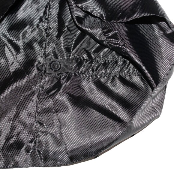 Pronto Uomo 2XL Black Gray Vest Waist Coat Striped Formal Wedding Prom 5 Button - Picture 11 of 12